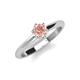 3 - Maxine 5.00 mm Round Morganite Solitaire Engagement Ring 