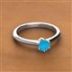 2 - Maxine 5.00 mm Round Turquoise Solitaire Engagement Ring 