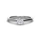 1 - Maxine 5.00 mm Round White Sapphire Solitaire Engagement Ring 