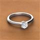 2 - Maxine 5.00 mm Round White Sapphire Solitaire Engagement Ring 