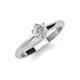 3 - Maxine 5.00 mm Round White Sapphire Solitaire Engagement Ring 
