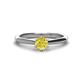 1 - Maxine 5.00 mm Round Yellow Diamond Solitaire Engagement Ring 