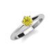 3 - Maxine 5.00 mm Round Yellow Diamond Solitaire Engagement Ring 