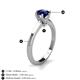 5 - Maxine 6.00 mm Round Blue Sapphire Solitaire Engagement Ring 