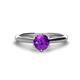 1 - Maxine 6.50 mm Round Amethyst Solitaire Engagement Ring 