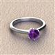 3 - Maxine 6.50 mm Round Amethyst Solitaire Engagement Ring 
