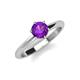 4 - Maxine 6.50 mm Round Amethyst Solitaire Engagement Ring 