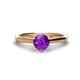 1 - Maxine 6.50 mm Round Amethyst Solitaire Engagement Ring 