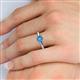 6 - Maxine 6.50 mm Round Blue Topaz Solitaire Engagement Ring 