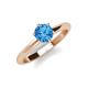 4 - Maxine 6.50 mm Round Blue Topaz Solitaire Engagement Ring 