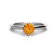 1 - Maxine 6.50 mm Round Citrine Solitaire Engagement Ring 