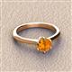 3 - Maxine 6.50 mm Round Citrine Solitaire Engagement Ring 