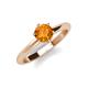 4 - Maxine 6.50 mm Round Citrine Solitaire Engagement Ring 