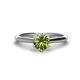 1 - Maxine 6.50 mm Round Peridot Solitaire Engagement Ring 