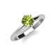 4 - Maxine 6.50 mm Round Peridot Solitaire Engagement Ring 