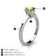 5 - Maxine 6.50 mm Round Peridot Solitaire Engagement Ring 