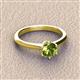 3 - Maxine 6.50 mm Round Peridot Solitaire Engagement Ring 