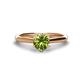 1 - Maxine 6.50 mm Round Peridot Solitaire Engagement Ring 