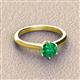 3 - Maxine 6.00 mm Round Emerald Solitaire Engagement Ring 