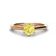 1 - Maxine 6.00 mm Round Lab Created Yellow Sapphire Solitaire Engagement Ring 