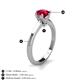 5 - Maxine 6.00 mm Round Ruby Solitaire Engagement Ring 