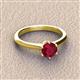 3 - Maxine 6.00 mm Round Ruby Solitaire Engagement Ring 