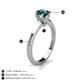 5 - Maxine 6.50 mm Round London Blue Topaz Solitaire Engagement Ring 