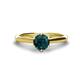 1 - Maxine 6.50 mm Round London Blue Topaz Solitaire Engagement Ring 