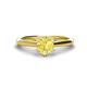 1 - Maxine 6.00 mm Round Lab Created Yellow Sapphire Solitaire Engagement Ring 