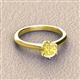 3 - Maxine 6.00 mm Round Lab Created Yellow Sapphire Solitaire Engagement Ring 
