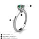 5 - Maxine 6.50 mm Round Lab Created Alexandrite Solitaire Engagement Ring 