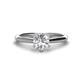 1 - Maxine 1.00 ct IGI Certified Lab Grown Diamond Round (6.50 mm) Solitaire Engagement Ring 
