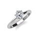 4 - Maxine 6.50 mm Round Forever Brilliant Moissanite Solitaire Engagement Ring 