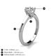 5 - Maxine 6.50 mm Round Forever One Moissanite Solitaire Engagement Ring 