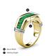 5 - Brad Round Emerald 7 Stone Men Wedding Ring
