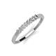2 - Erica 2.00 mm Princess Cut Forever One Moissanite 7 Stone Wedding Band 
