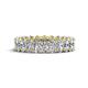 1 - Amelia 5x3 mm Oval Shape Forever One Moissanite Side Gallery Work Eternity Band 