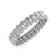 4 - Amelia 5x3 mm Oval Shape Forever Brilliant Moissanite Side Gallery Work Eternity Band 