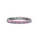 1 - Allie 2.00 mm Princess Cut Pink Sapphire and Lab Grown Diamond Eternity Band 