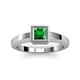 2 - Ian Princess Cut Emerald Solitaire Engagement Ring 