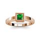 2 - Ian Princess Cut Emerald Solitaire Engagement Ring 