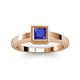 2 - Ian Princess Cut Blue Sapphire Solitaire Engagement Ring 