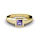 1 - Ian Princess Cut Iolite Solitaire Engagement Ring 