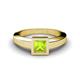 1 - Ian Princess Cut Peridot Solitaire Engagement Ring 