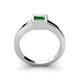 4 - Ian Princess Cut Emerald Solitaire Engagement Ring 