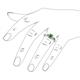 5 - Ian Princess Cut Emerald Solitaire Engagement Ring 