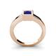 4 - Ian Princess Cut Blue Sapphire Solitaire Engagement Ring 