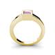 4 - Ian Princess Cut Pink Tourmaline Solitaire Engagement Ring 