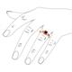 5 - Ian Princess Cut Red Garnet Solitaire Engagement Ring 