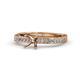 3 - Inez Semi Mount Euro Shank Bridal Set Ring 